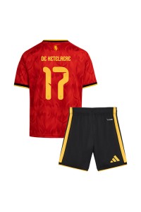 Belgia Charles De Ketelaere #17 Jalkapallovaatteet Lasten Kotipeliasu MM-kisat 2026 Lyhythihainen (+ Lyhyet housut)